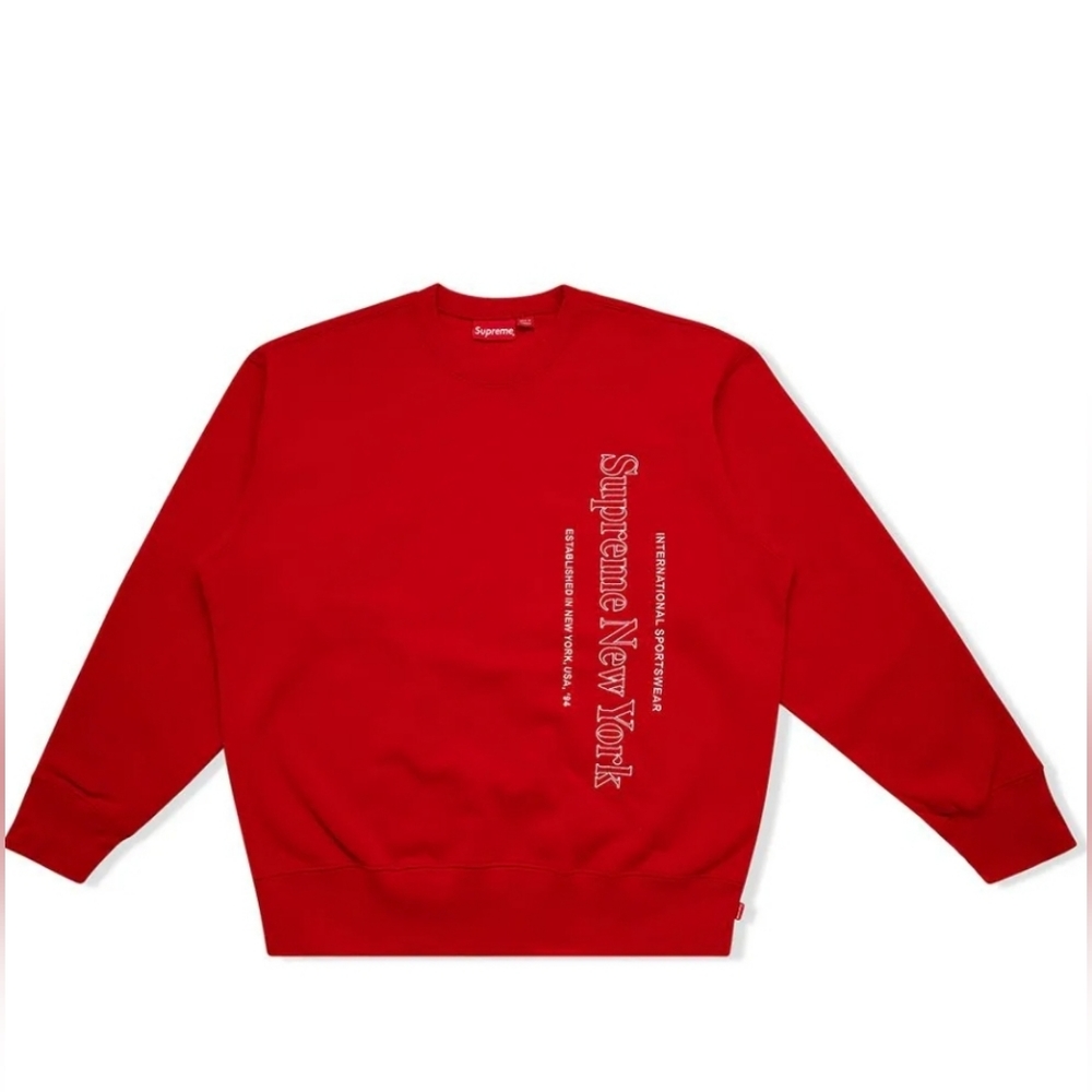 Supreme Red Crewneck Sweatshirt | Large